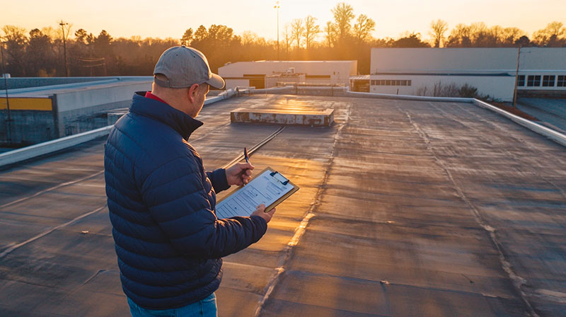 Commercial Flat Roofing Inspection Louisiana